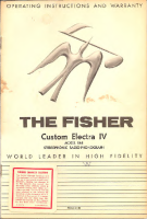 Fisher CUSTOM-ELECTRA-E-44 - Owners Manual 